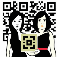 QR Code with 2 woman